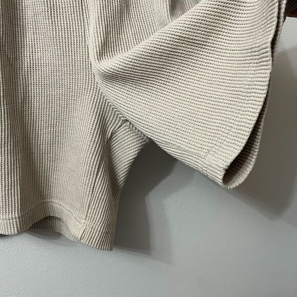 Express Tricot Womens Beige Stretch Pull On Casual Sweat Shorts Small Wide Leg - Picture 7 of 9